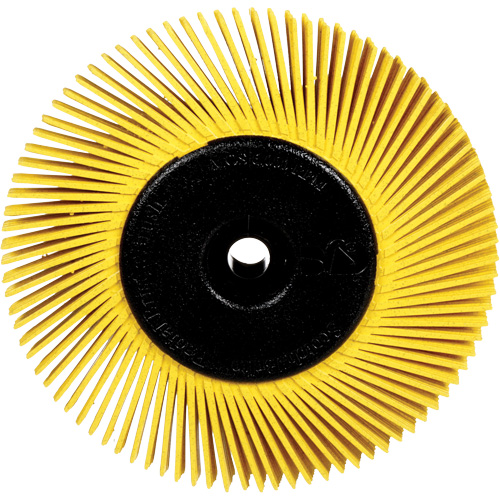 Radial Bristle Brushes for Bench Grinders, 80X Grit, 6" Dia. Auto-Cam