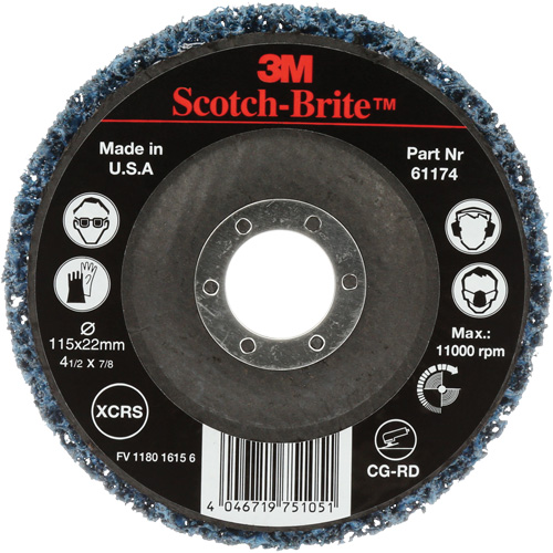 Scotch-Brite Clean & Strip Disc, 4-1/2" Dia., Extra Coarse Grit, Silicon Carbide Auto-Cam