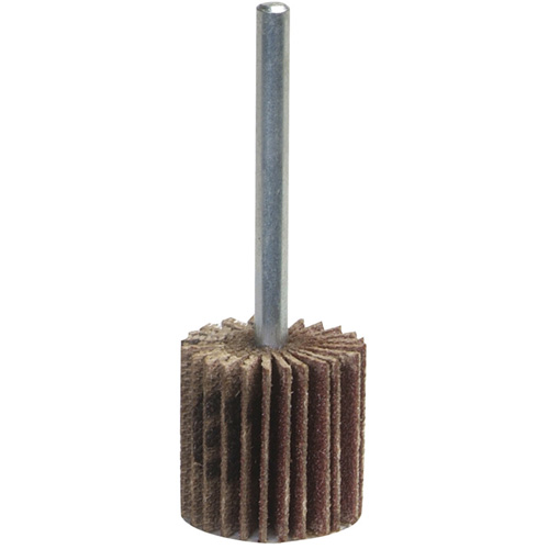 Grind-O-Flex Mini Mounted Flap Wheel, Aluminum Oxide, 60 Grit, 3" x 1" x 1/4" Auto-Cam