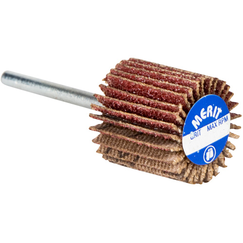 High Performance Micro-Mini Flap Wheel, Aluminum Oxide, 60 Grit, 3/4" x 3/4" x 1/8" Auto-Cam