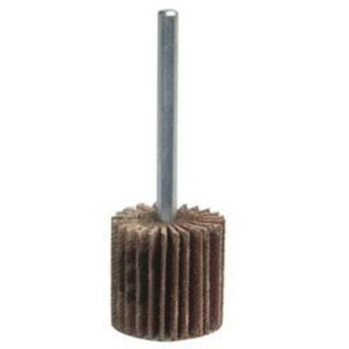 Super Finish Mini Flap Wheel, Aluminum Oxide, 120 Grit, 1-3/4" x 1/2" x 1/4" Auto-Cam