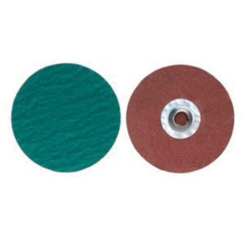 Quick-Change Cloth Disc, 4" Dia., 36 Grit, Zirconium Auto-Cam