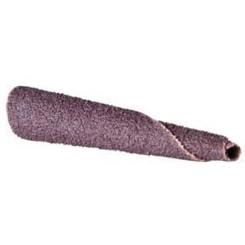 Cartouche de bande abrasive conique ALO, 120 Grain, 5/16" dia., Oxyde d'aluminium, 1-1/2" lo, 1/4" Dimension de l'arbre Auto-Cam