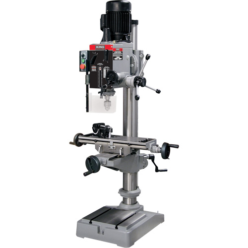 Gearhead Milling Drilling Machine, 6 Speeds, 1-1/4" Drilling Capacity Auto-Cam