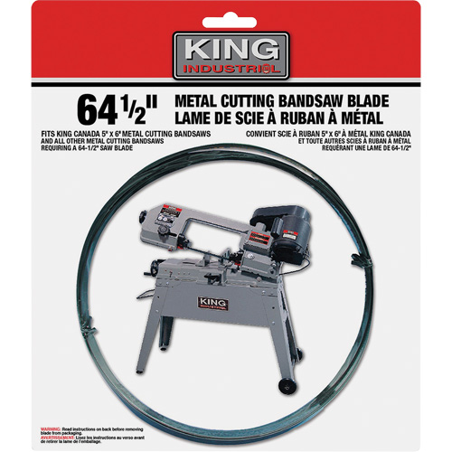 Lame de scie &agrave; ruban en m&eacute;tal, Acier au carbone, 64-1/2" lo x 1/2" la x &eacute;paisseur 0,025", 24 dents par pouce Auto-Cam