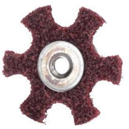 Abrasotex Surface Preparation Star, 3" Dia., Medium Grit, Aluminum Oxide Auto-Cam