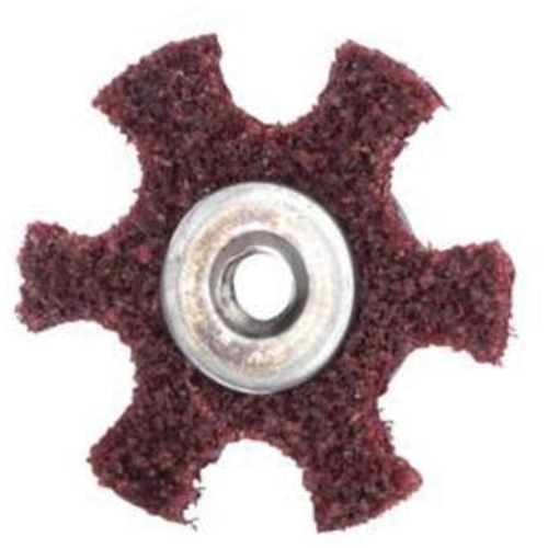 Abrasotex Surface Preparation Star, 2" Dia., Medium Grit, Aluminum Oxide Auto-Cam