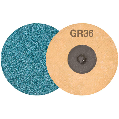 TWIST TOPCUT Sanding Disc, 3" Dia., 36 Grit, Zirconium Auto-Cam