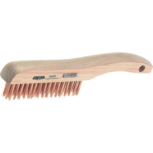 Shoe Handle Scratch Brush, Steel, 4" X 16" Wire Rows, 10" Long Auto-Cam