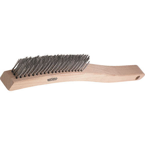 Brosses de grattage &agrave; manche long, garnissage en V, Acier, 3 x 19 rangs de fils, Longueur 13-3/4" Auto-Cam