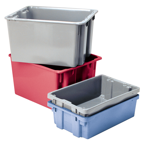 Contenants Stack-N-Nest Polylewton, 12,1" x 19,4" x 12,9", Rouge Auto-Cam