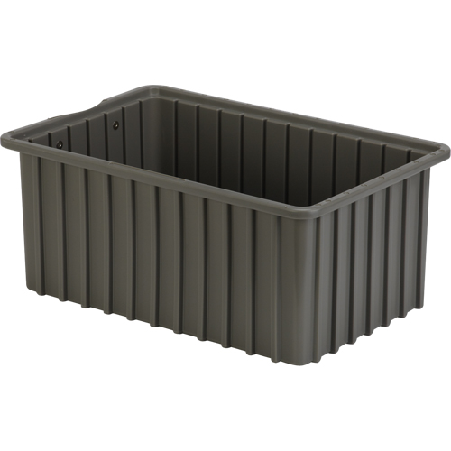 Contenants Divider Box, Poly&eacute;thyl&egrave;ne, 16,5" la x 10,9" p x 7" h, Gris Auto-Cam
