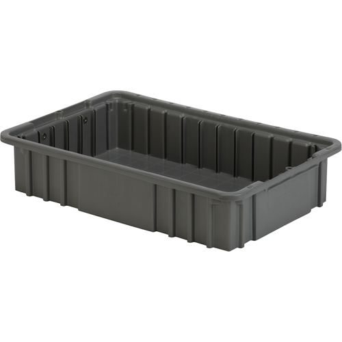 Contenant Divider Box, Poly&eacute;thyl&egrave;ne, 15,5" la x 9,9" p x 3,5" h, Gris Auto-Cam