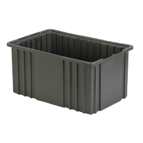 Contenant Divider Box, Poly&eacute;thyl&egrave;ne, 15,5" la x 9,9" p x 8" h, Gris Auto-Cam