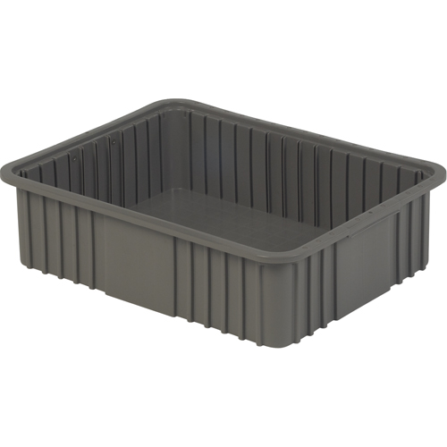 Contenant Divider Box, Poly&eacute;thyl&egrave;ne, 20,9" la x 15,9" p x 6" h, Gris Auto-Cam