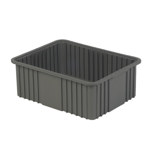 Contenant Divider Box, Poly&eacute;thyl&egrave;ne, 20,9" la x 15,9" p x 8" h, Gris Auto-Cam