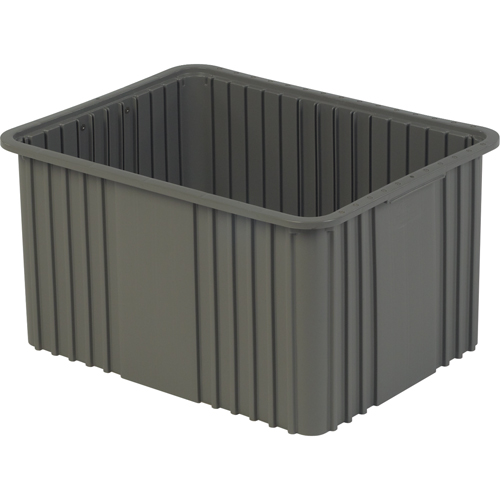 Contenant Divider Box, Poly&eacute;thyl&egrave;ne, 20,9" la x 15,9" p x 12" h, Gris Auto-Cam