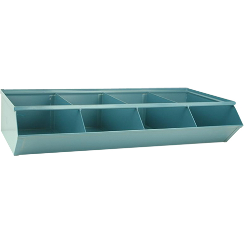 Bacs sectionnels superposables, Cap. 100 lb, 37" la x 18-3/4" p x 7-1/2" h, Bleu Auto-Cam