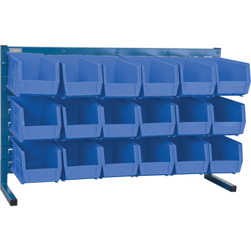 Louvered Rack with Bins, 18 Bins, 8-1/4" W x 36" D x 22" H Auto-Cam