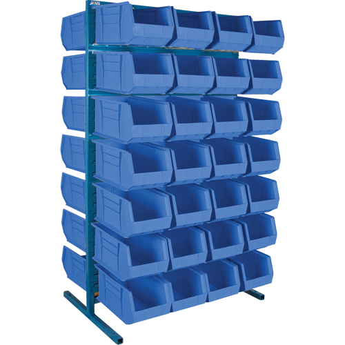 Support stationnaire deux c&ocirc;t&eacute;s pour bacs, 36" la x 24" p x 61" h, 56 bacs Auto-Cam