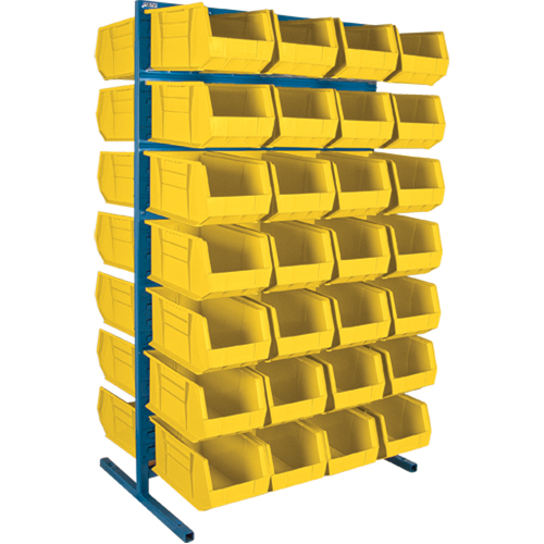 Support stationnaire deux c&ocirc;t&eacute;s pour bacs, 36" la x 24" p x 61" h, 56 bacs Auto-Cam