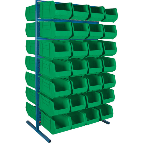Support stationnaire deux c&ocirc;t&eacute;s pour bacs, 61" la x 56" p x 24" h, 56 bacs Auto-Cam