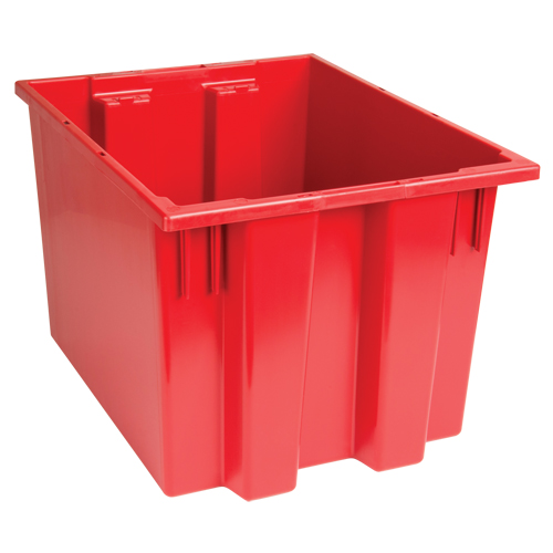 Stack & Nest Totes, 13" x 19.5" x 15.5", Red Auto-Cam