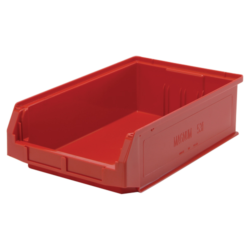 Contenants g&eacute;ants empilables, 12,375" la x 19,75" p x 5,875" h, Rouge Auto-Cam