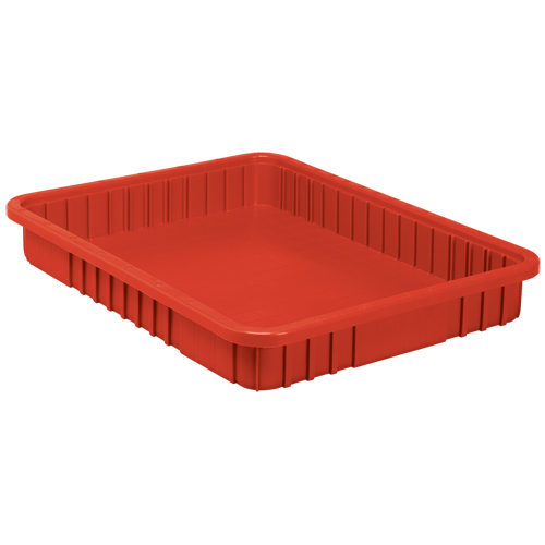 Contenants Divider Box, Plastique, 22,5" la x 17,5" p x 3" h, Rouge Auto-Cam