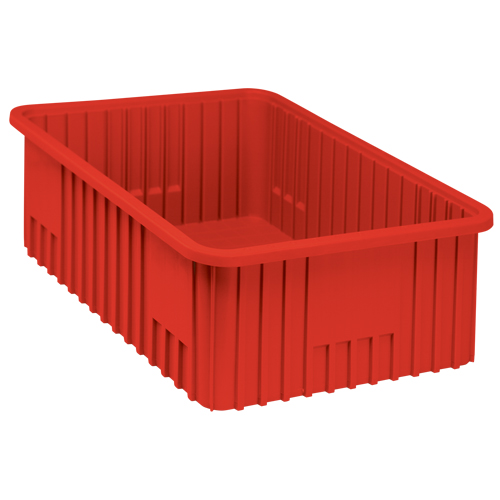 Contenants Divider Box, Plastique, 22,5" la x 17,5" p x 8" h, Rouge Auto-Cam