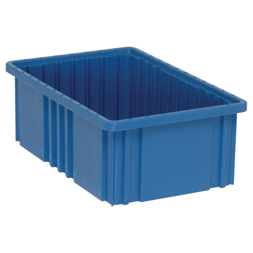 Divider Box&reg; Containers, Plastic, 16.5" W x 10.9" D x 6" H, Blue Auto-Cam