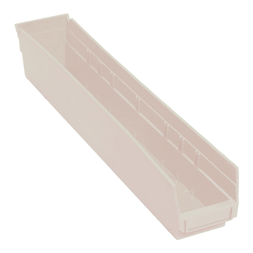 Economy Shelf Bin, 4-1/8" W x 4" H x 23-5/8" D, Ivory Auto-Cam