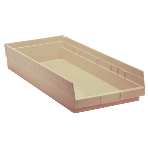 Bac pour &eacute;tag&egrave;re &eacute;conomique, 11-1/8" la x 4" H x 23-5/8" p, Ivoire, Capacit&eacute; 60 lb Auto-Cam
