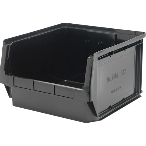 Contenant empilable, 18,375" la x 18,375" p x 11,875" h, Noir Auto-Cam