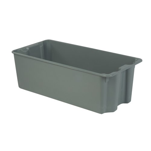 Stack-N-Nest&reg; Plexton Containers, 20.1" W x 42.5" D x 14.1" H, Grey Auto-Cam