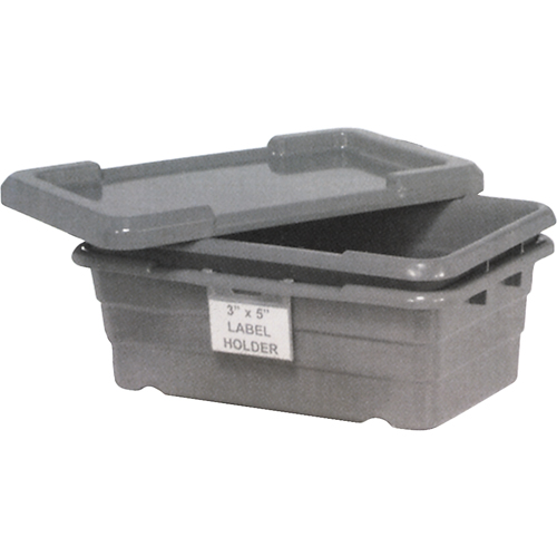 Bacs empilables en crois&eacute;, 16" la x  p x 8,5" h, Gris Auto-Cam