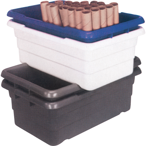 Bacs empilables en crois&eacute;, 16" la x  p x 8,5" h, Gris Auto-Cam