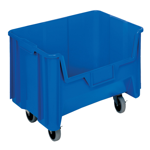 Bac g&eacute;ant mobile empilable, 12-7/16" ha x 19-7/8" la x 15-1/4" p, Capacit&eacute; de 250 lb, Bleu Auto-Cam