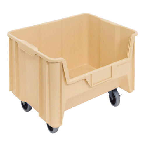 Bac g&eacute;ant mobile empilable, 12-7/16" ha x 19-7/8" la x 15-1/4" p, Capacit&eacute; de 250 lb, Ivoire Auto-Cam