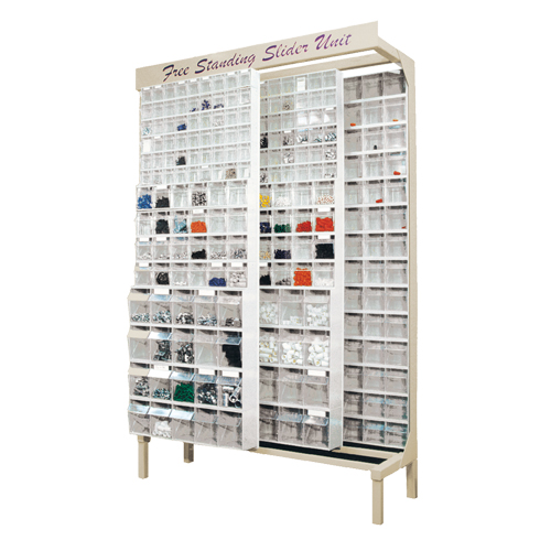 Free-Standing Tip-Out Bins Slider System, 48" W x 18" D x 77" H, 720 Drawers Auto-Cam