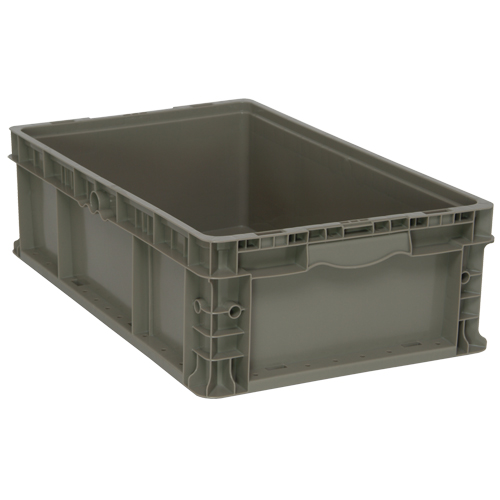 Contenant pliable et empilable, 15" la x 24" p x 7,5" h, Gris Auto-Cam