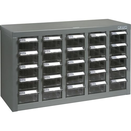 Casiers pour pi&egrave;ces KPC-600, Acier galvanis&eacute;, 25 tiroirs, 23-1/10" x 8-7/10" x 13-4/5", Gris Auto-Cam