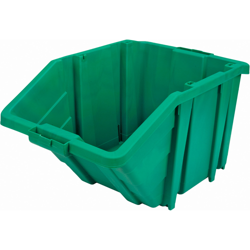 Jumbo Plastic Bin, 15-1/2" W x 13" H x 25" D, Green, 200 lbs. Capacity Auto-Cam