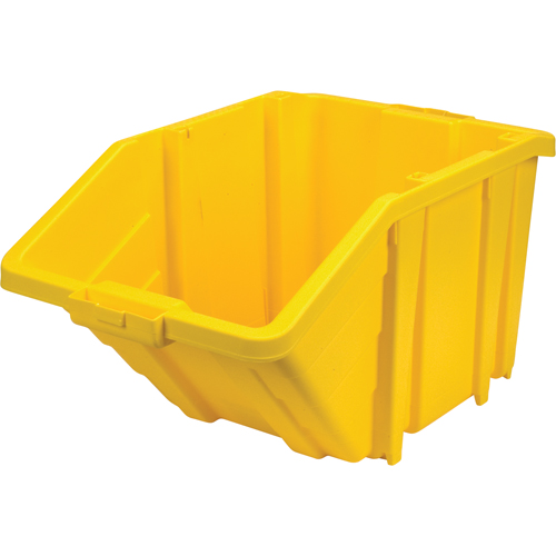 Jumbo Plastic Bin, 15-1/2" W x 13" H x 25" D, Yellow, 200 lbs. Capacity Auto-Cam