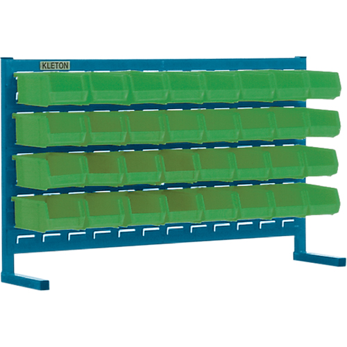 Louvered Rack with Bins, 32 Bins, 36" W x 8-1/4" D x 22" H Auto-Cam