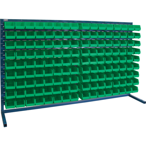 Rayonnage &agrave; persienne avec bacs, 144 bacs, 72" la x 15" p x 40" h Auto-Cam