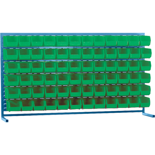 Rayonnage &agrave; persienne avec bacs, 72 bacs, 72" la x 15" p x 40" h Auto-Cam