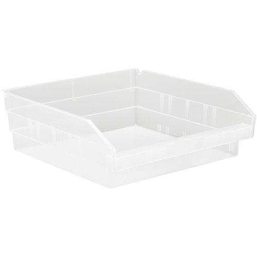 Bacs de rangement pour tablettes, 11-1/8" la x 4" H x 11-5/8" p, Transparent, Capacit&eacute; 30 lb Auto-Cam