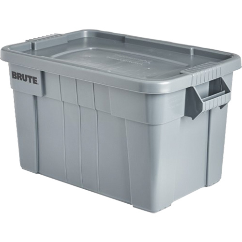 Bac de stockage Brute avec couvercle, 27,88” p x 17,38” la x 15,13” h, Capacit&eacute; 160 lb, Gris Auto-Cam