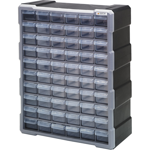 Armoire &agrave; tiroir, Plastique, 60 tiroirs, 15" x 6-1/4" x 18-3/4", Noir Auto-Cam